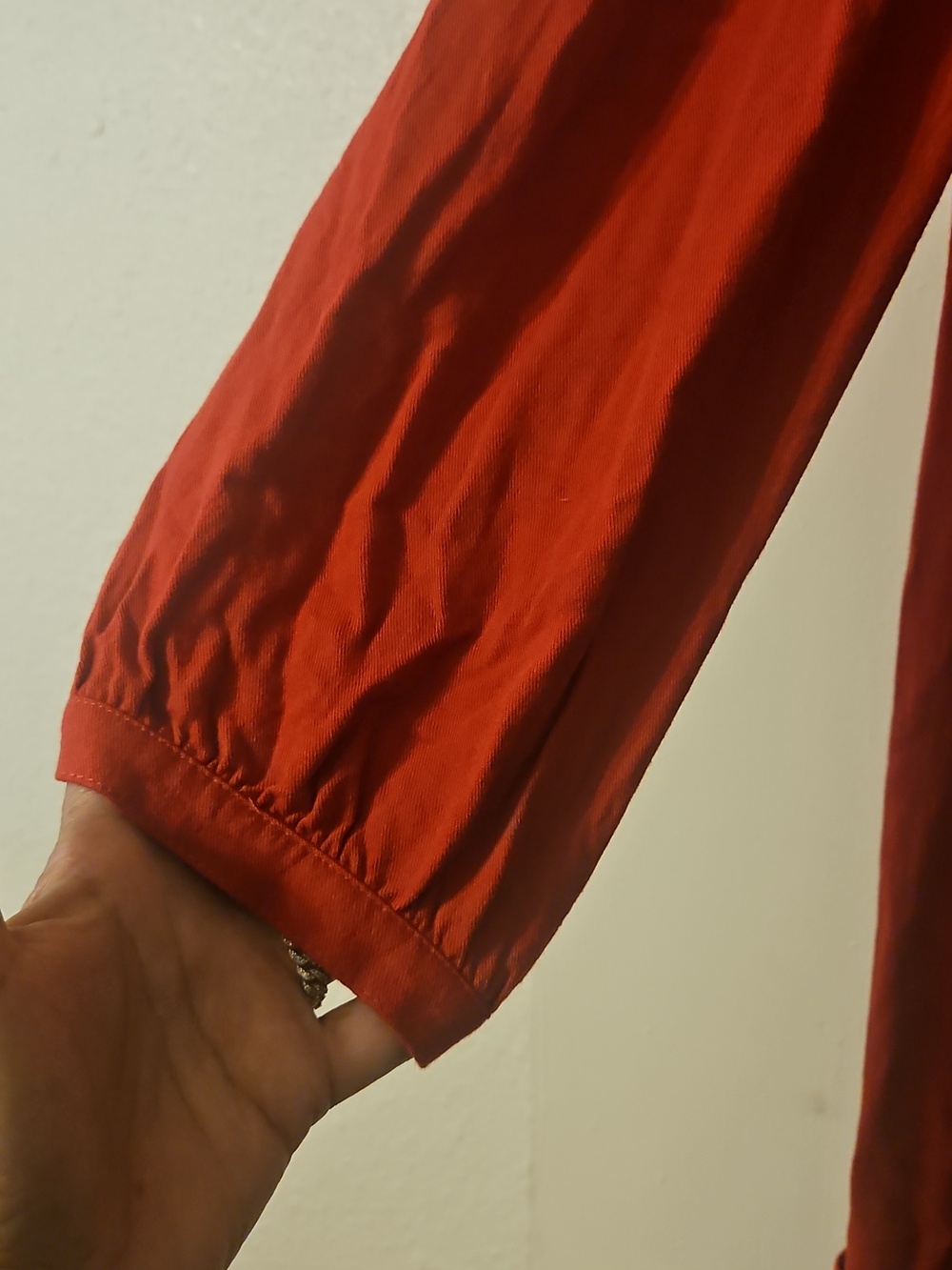 Anthropologie Deep Rust Red Cotton Dress - Picture 4 of 5